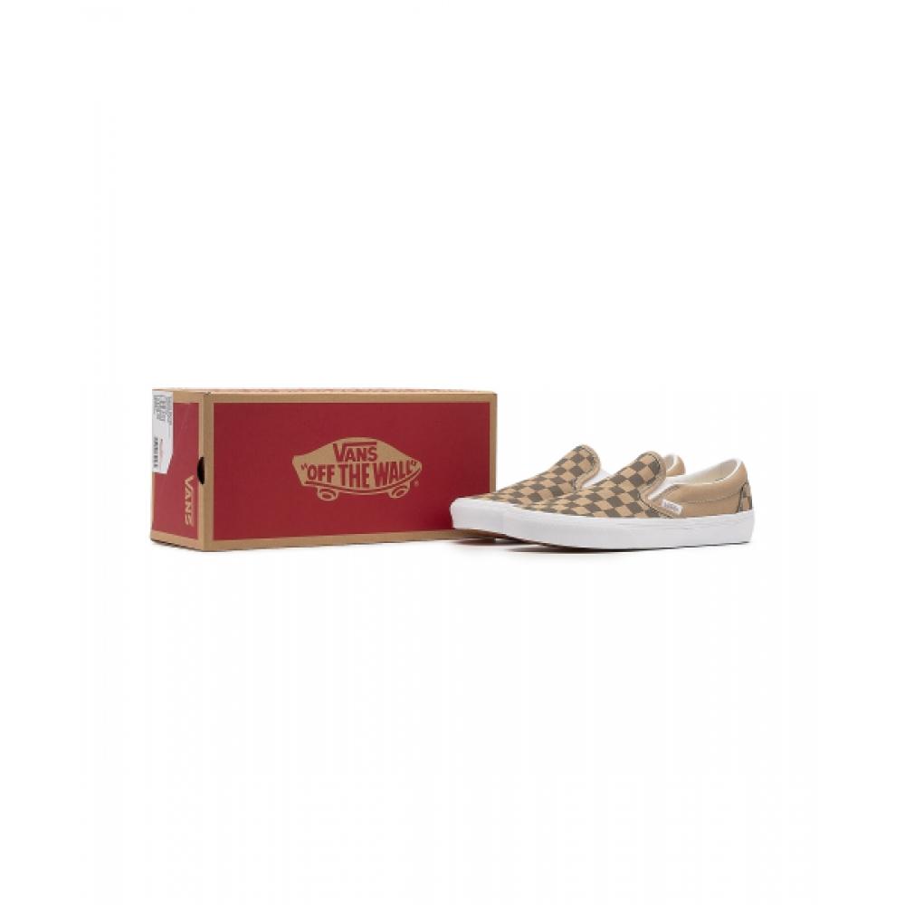 Vans Classic Slip On    Canvas Block  Brown Vn0a2z41dfm1