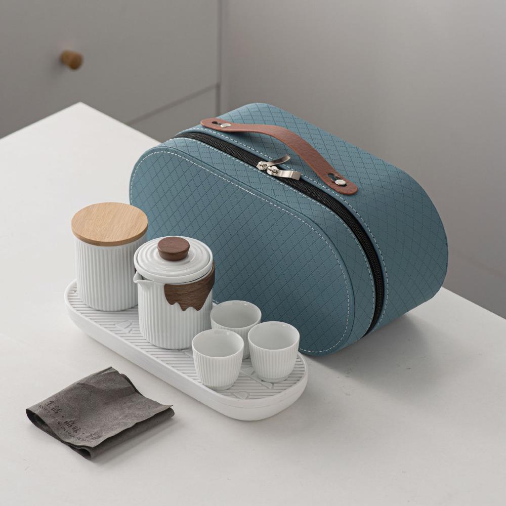 Ceramic Portable Travel Tea Set Business Banking Company High-end Gifts