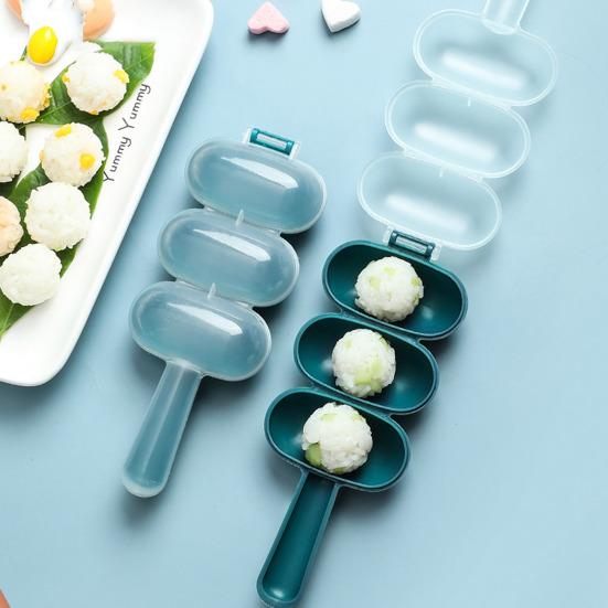 Sushi Rice Ball Mold Non-Stick Spherical Onigiri Mold Meatball Maker Easy Sushi Making Kit for Family Cooking