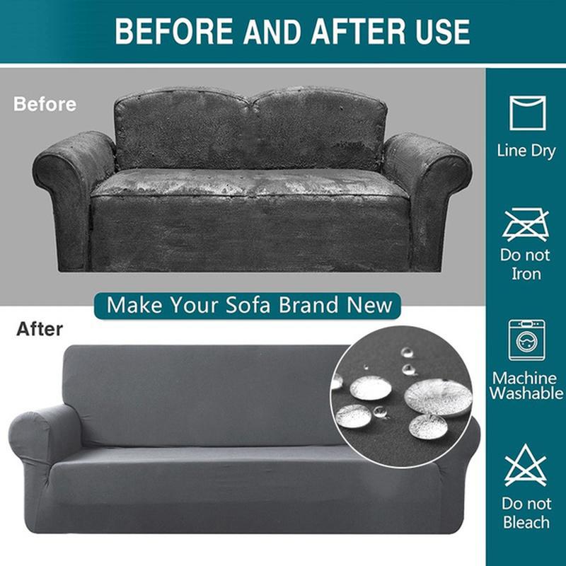 Buy Elastic Waterproof Sofa Cover Plain Color Stretch Sofa Covers for