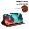 For iPhone 17 Pro Max Stand Case 7-Shaped Pattern Imprint Leather Phone Cover with Strap