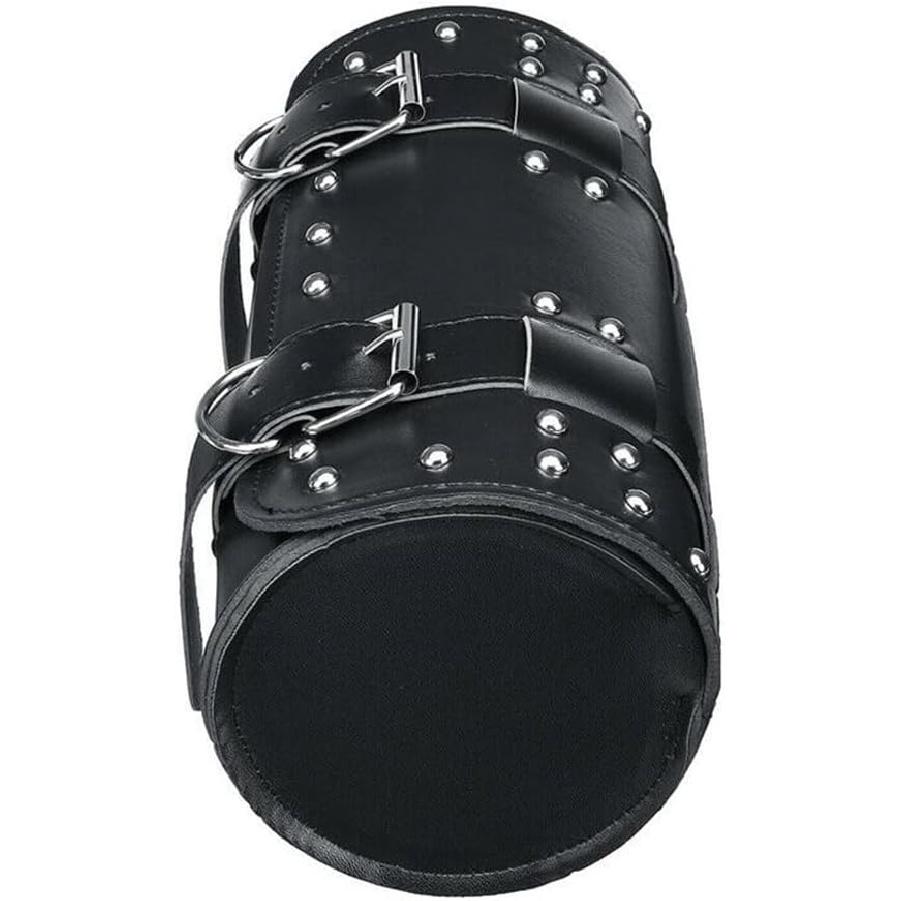 Motorcycle Tool Bag Universal Fork Bag PU Leather Saddlebag Front Fork Handlebar Sissybar Storage Roll Pouch for Harley Davidson Dyna Softail