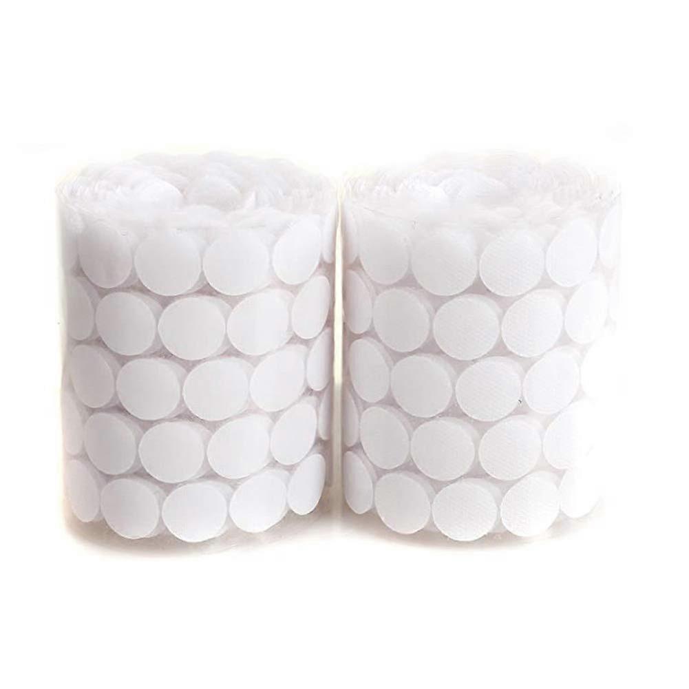 1000 Stück 20mm Selbstklebende Klettpunkte, Wasserdichtes DIY Bewegliches Befestigungsband, Doppelseitig Klebend