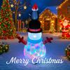 4.9FT LED Inflatable Xmas Yard Decor Snowman with Penguin Hat Christmas Toy Gift Home Decoration Ornament Festive Supplies Decor