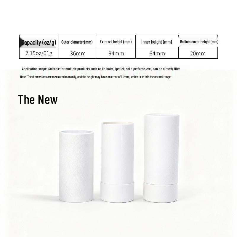 FSC Biodegradable Lipstick Push-Up Balm & Deodorant Paper Tube Packaging