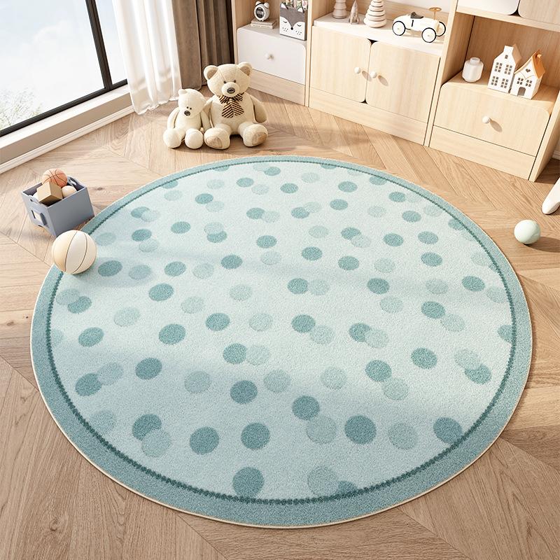 Cartoon Style Bedroom Decor Plush Carpet Home Fluffy Soft Floor Mat Cute Round Carpets for Living Room Thick Non-slip Lounge Rug