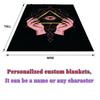 The Eye of The Demon Flannel Thin Blanket Soft Warm Blanket for Bedroom Living Room Bed Travel Camping Picnic Gift Customizable