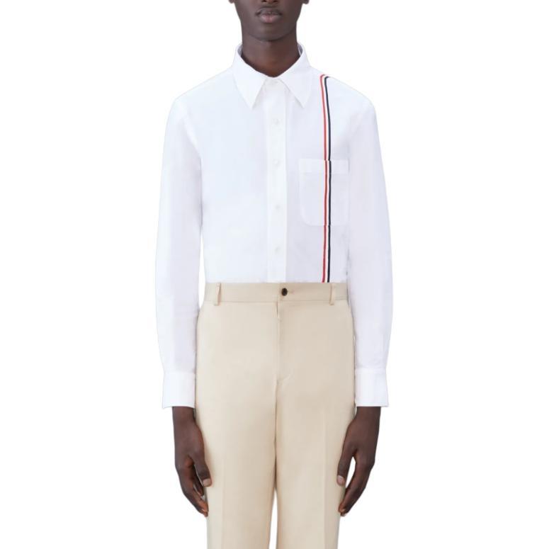 THOM BROWNE Rwb Striped Buttoned Shirt Men's MWL396A-F0313-100