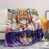 Cardcaptor Sakura splicingPrint Flannel Blanket, High Quality Comfortable for All Seasons, Home Decor, Warmth and Comfort