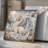 Set Creativo Drago Fantasy Kit Poke Art su Tessuto, Progetto Decorazione Stanza Tema Mitico 3D, Kit Creativo Senza Cuciture per Adulti, Decorazione Casa Fatta a Mano Stress