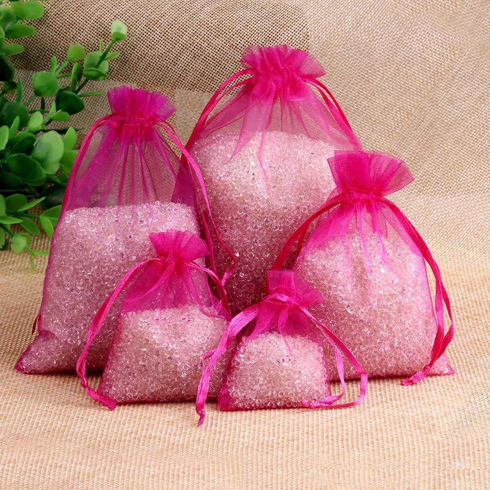 50pcs/lot Organza Gift Bag For Jewelry 24 Colors Drawstring Pouches For Wedding Christmas Candy Gift Bags Jewelry Packing