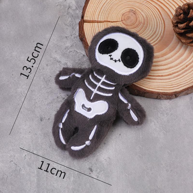 Halloween Funny Skull Mummy Plush Toy Bat Creative Stuffed Doll Keychain Bag Pendant Key Hanging Decor Fun Holiday Gifts