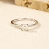 925 Sterling Silver Trendy Asscher Cut D Color Moissanite Finger Rings for Women Wedding Engagement Statement Jewelry