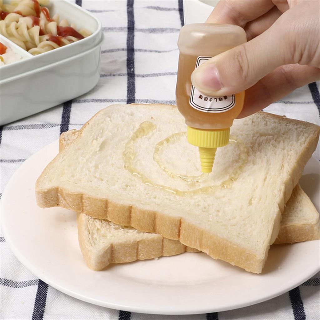 2pcs Portable Seasoning Cruet Bottle Condiment Storage Container Ketchup Honey Salad Dressing Dispenser Suitable For Bbq Picnic