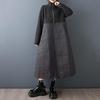 Cotton Padded Black Plus Size Vintage New In Dresses for Women Casual Loose Long Spring Autumn Winter Dress