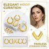 Boucles d'Oreilles en Acier Inoxydable pour Femmes Vintage Luxe Élégant Bijoux en Acier Titane