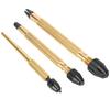 3pcs Copper Pin Vise Twisted Drill Bit Hand Drill Watch Repairing Tool Accessory