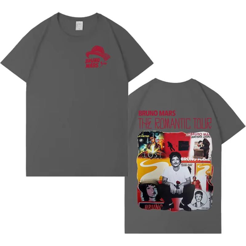 Bruno Mars 2026 Tour Γραφικά άλμπουμ The Romantic 100% Βαμβάκι Unisex μπλουζάκι Νέο Y2K Λαιμόκοψη Κοντομάνικο Ανδρικό γυναικείο καλοκαιρινό T-shirt