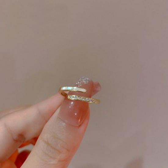 Korean Flower Design High-End Gold-Plated Ring