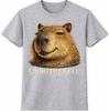 Capybara T Shirt Unbothered Funny Relaxed Meme Animal Graphic Tee Casual Top