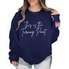 Women's Colorblock Sweatshirt Long Sleeve Round Neck Casual Comfortable Loose Lightweight Women's Sweatshirtt