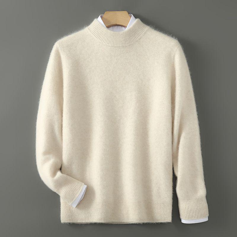 

Men s Seamless Thick Knit Half-High Collar Pullover for Autumn/Winter M (43-50 kg)