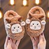 New Winter Cotton Slippers for Children, Cute Cartoon Lamb Baby Cotton Shoes1-8Girls' cotton slippers
