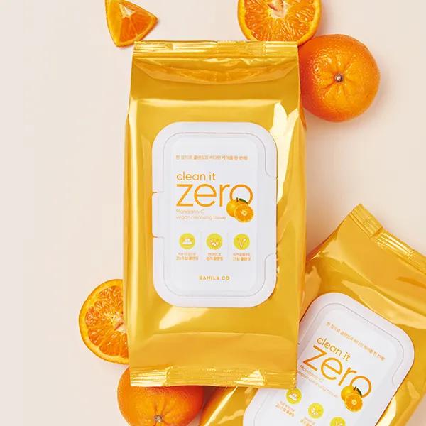 Clean It Zero Mandarin C Vegan Cleansing Tissue 80 Sheets