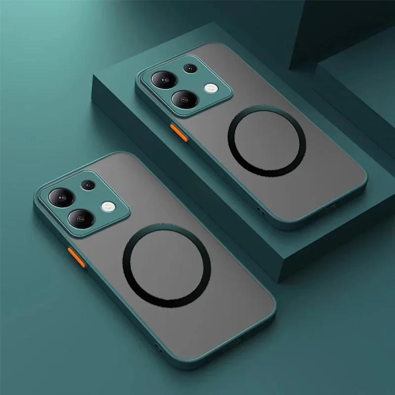 Wireless Magnet Cover For Magsafe Case for Xiaomi 14T 15 Poco M6 Pro 4G matte Camera Protect cover for poco F6 F5 x6 pro