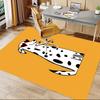 1PC Dalmatian Heart-shaped Non-Slip Floor Carpet Compatible for Office&Living Room&Bedroom&Dining Room - Flat-Weave Machine-W272