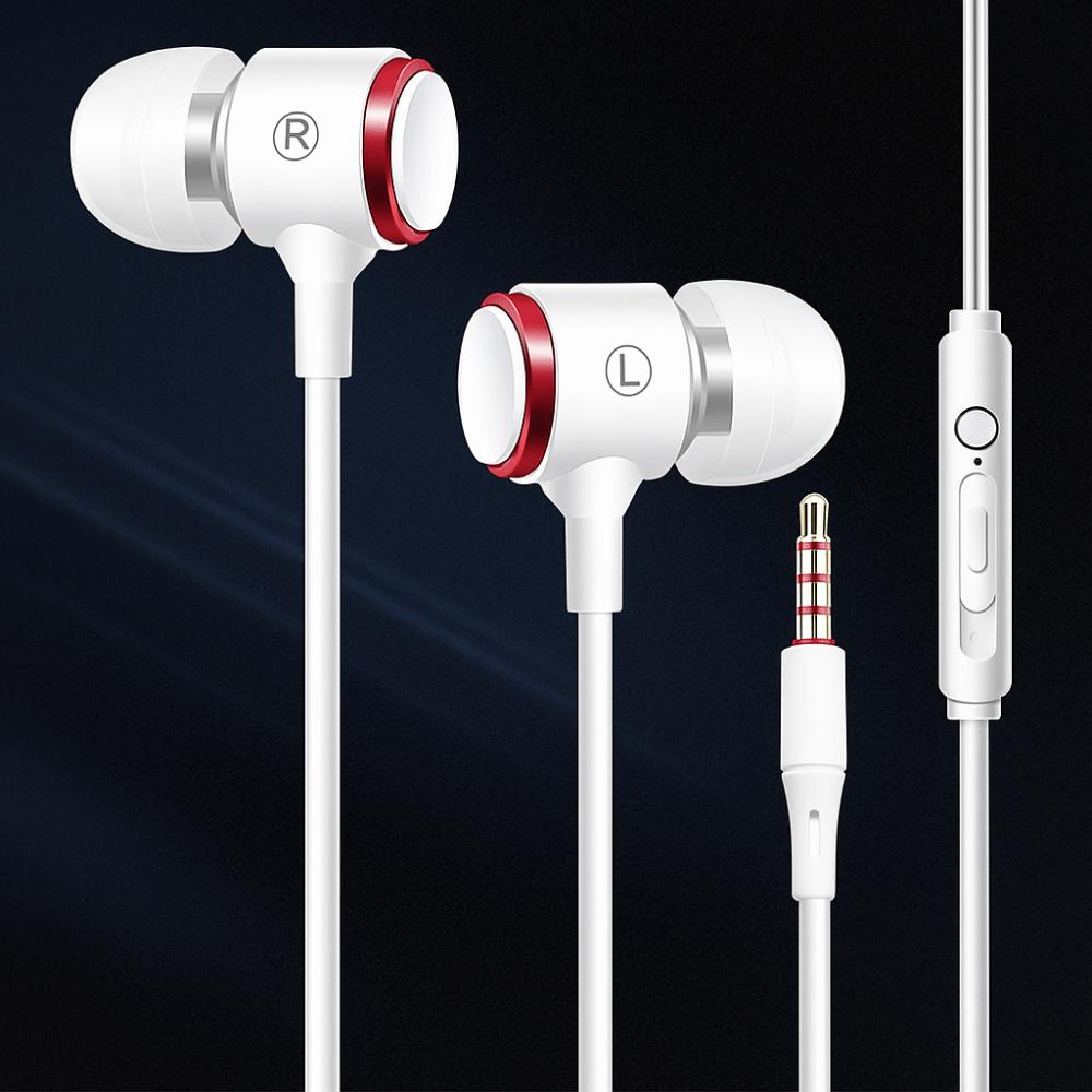3.5mm Wired Earphone HiFi Stereo Wired Headset Stereo Wired Earbuds in Ear Earphones Running
