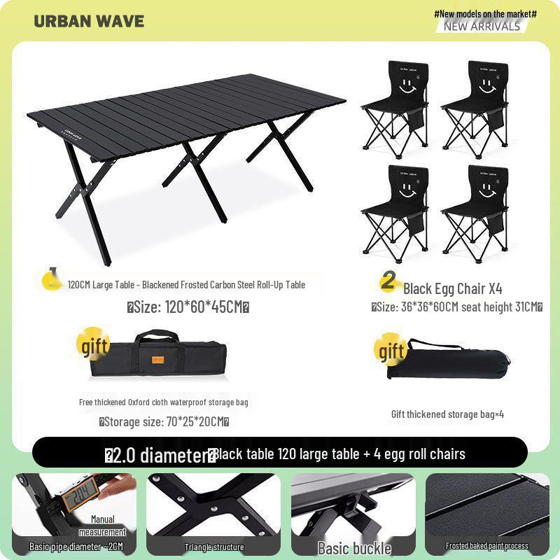 Portable Outdoor Folding Table and Chair Set for Camping and Picnic