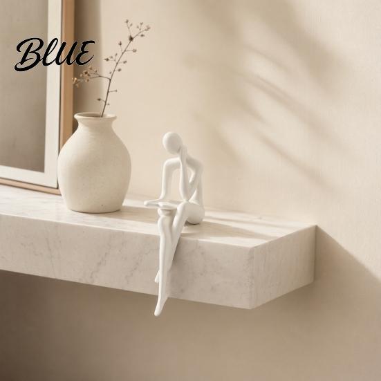Modern Meditation Figurine 3D Printed Thinker Figurines Ornaments Minimalist Abstract Art Sculptures Bookshelf