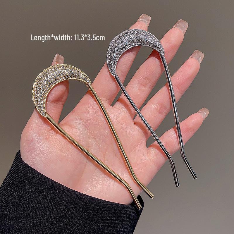 Spring 2025 High-End Pearl U-Shaped Hairpin – Ancient Style Chinese Hair Styling Accessory for Women
