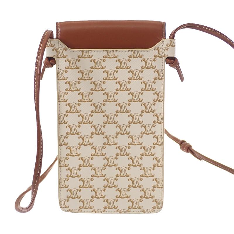 CELINE  10G332CQD Shoulder Bag Tan Lambskin Women