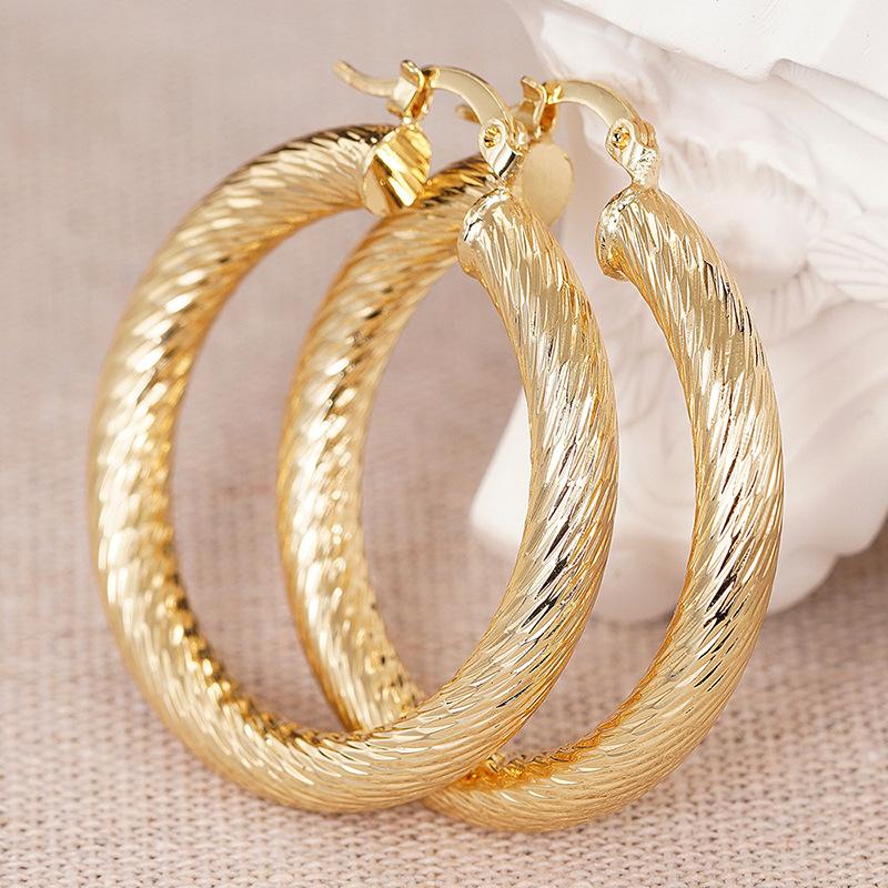 1 Pair, Stylish, Threaded, Exaggerated Earrings