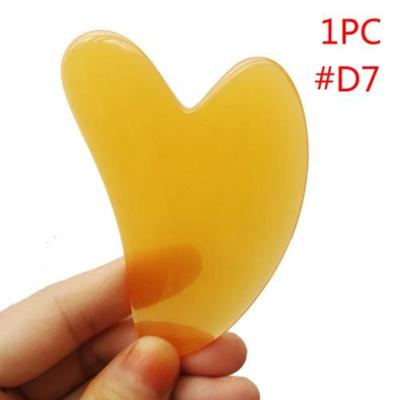 Masseur Gua Sha Maison Soin de la Peau du Visage Outil Cœur Cou Dos Corps, 1 pièce Couleur D7, 7) 1 pièce Couleur D7
