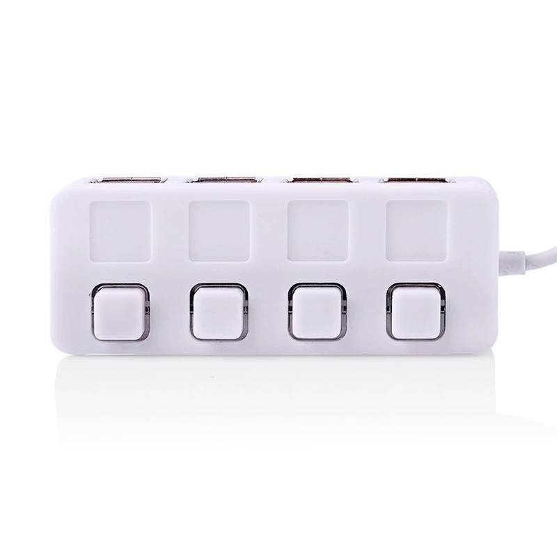 Usb Hub With Switch And Four Ports For Keyboard Mouse U Disk Data Transfer