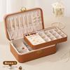 New Special Promotion Portable Pu Leather Jewellery Ring Necklace Storage Case Rectangle Travel Jewelry Box Packaging