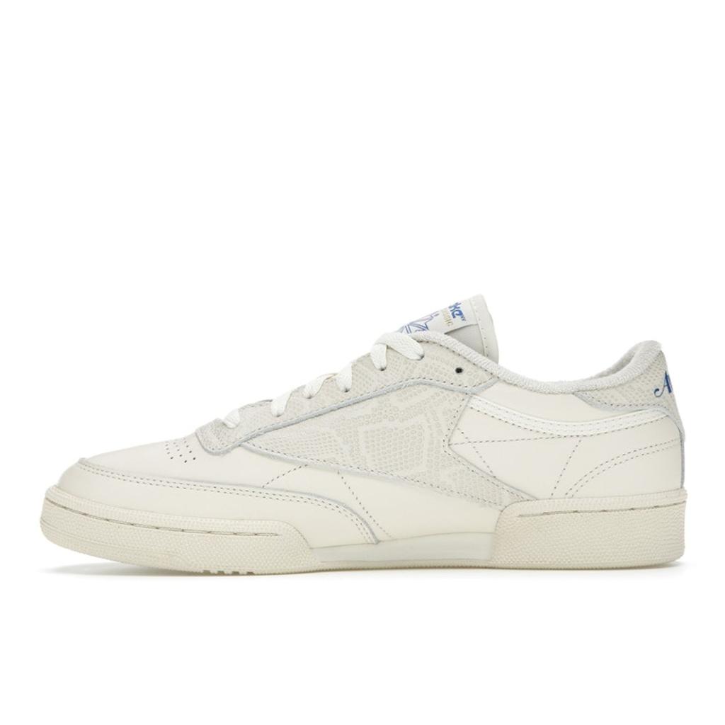 Awake NY x Reebok Club C 85 Branco Pele de Cobra Tênis Unissex Creme Sandtrap Giz H03328