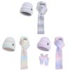 Knitted Hat Scarf Gloves Threepiece Winter Warmth Set For Ladies With Wind Resistance
