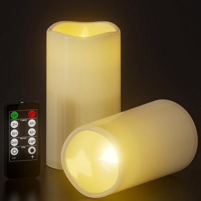 PChero LED Candle Light, Waterproof, Bath, Relaxing, Warm White LED, Safe, Energy-Saving, with Dedicated Remote Control, Ideal for Outdoor Activities