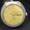 AUTOMATIC VINTAGE HMT KANCHAN INDIAN 6501 MENS GOLDEN COLOR DIAL WATCH a703262-1