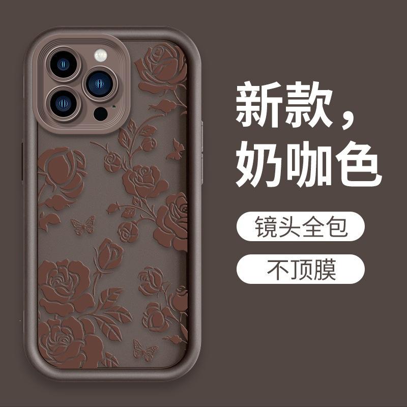 Hot-selling ins Rose iPhone15 Pro phone case Apple 16 protective case Flower phone case Samsung