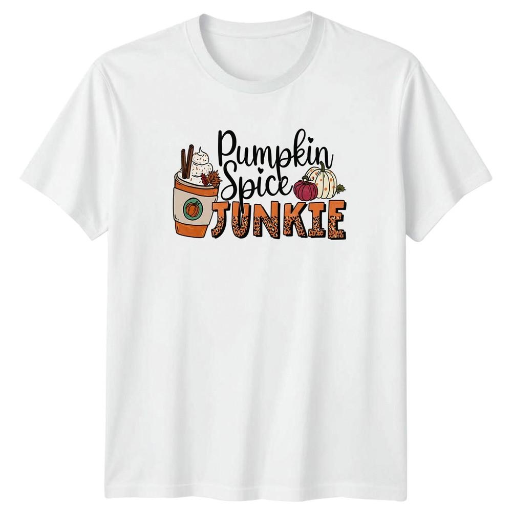 Pumpkin Spice Junkie Unisexs TShirt PSL Coffee Lover Fall Autumn Gift For Her S