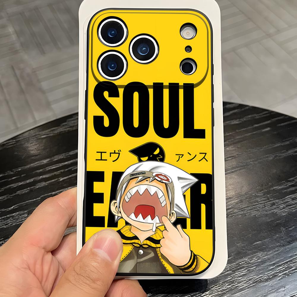 

S-Soul E-Eater Evans Maka Albarn Phone Case For IPhone 17 Pro Max 16 15 14 Pro Max 13 11 X Xs Xr 8 7Plus Silicone Cover iPhone 15 Pro