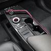 LHD/RHD For Kia EV6 -2026 Carbon Fiber Center Console Gear Shift Panel Cup Holder Cover Trim Interior Accessories