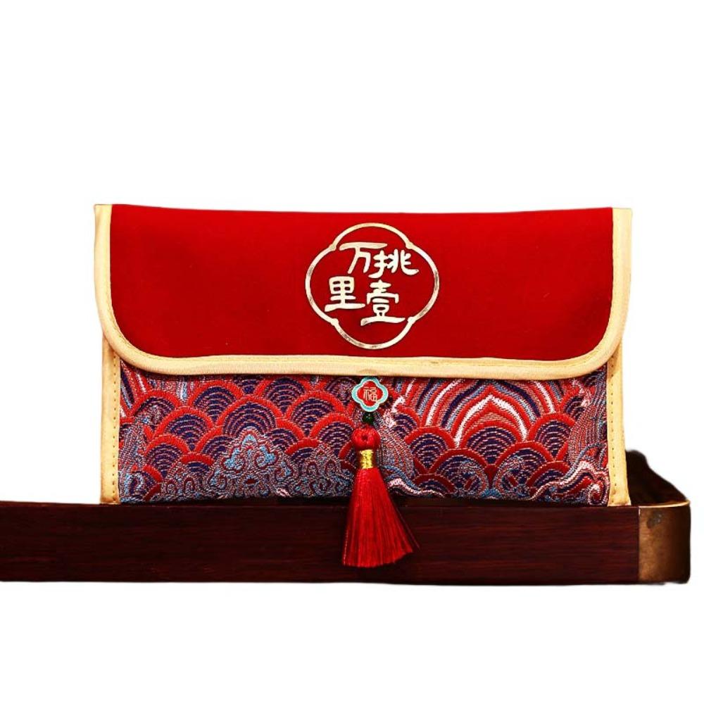 Brocade Cloth Tassel Brocade Red Envelope New Year Money Bag  Chinese Wedding