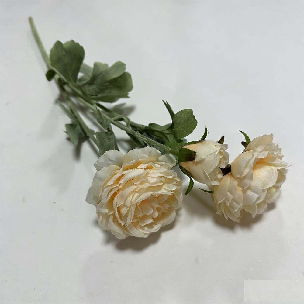 High Quality Artificial Peony Flower with Flocked Stem 51cm Tall Silk Fake Flower for Home Table Decoration