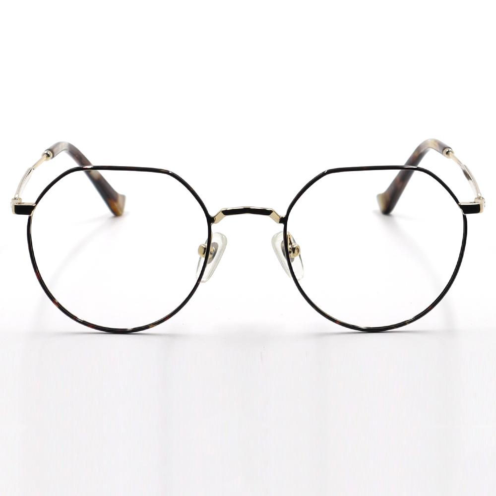 Alloaiweeo [Alo:Ctzen] Ci8621 1814G Crown Panto Round Eyeglass Frame Leopard/Gold